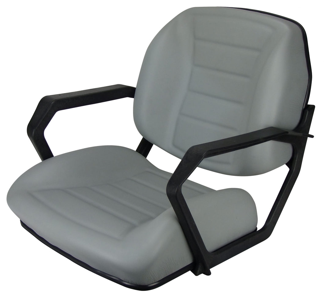 Helm Seat - Eco Grey Nurse / Black Trim With Arms V2-RX10020