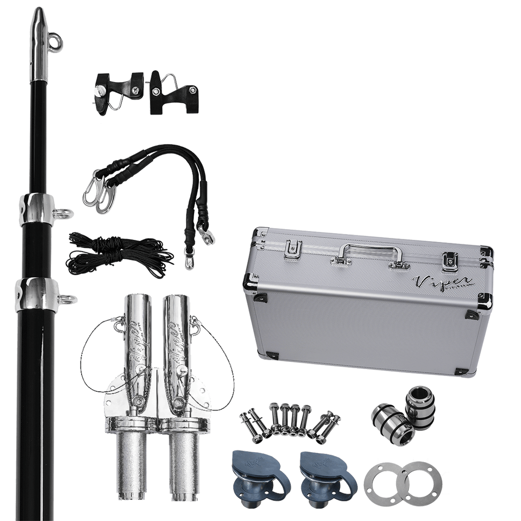 XTreme Deck Mount Outrigger Kit Including 16ft 3 Piece Telescopic Poles With Rigging Kit V2-bm80002