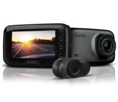 The Uniden iGO CAM 70R includes a 2.7K Resolution† (1524Pamera  and a Full HD Rear/ Reverse camera v2-IGOCAM70R