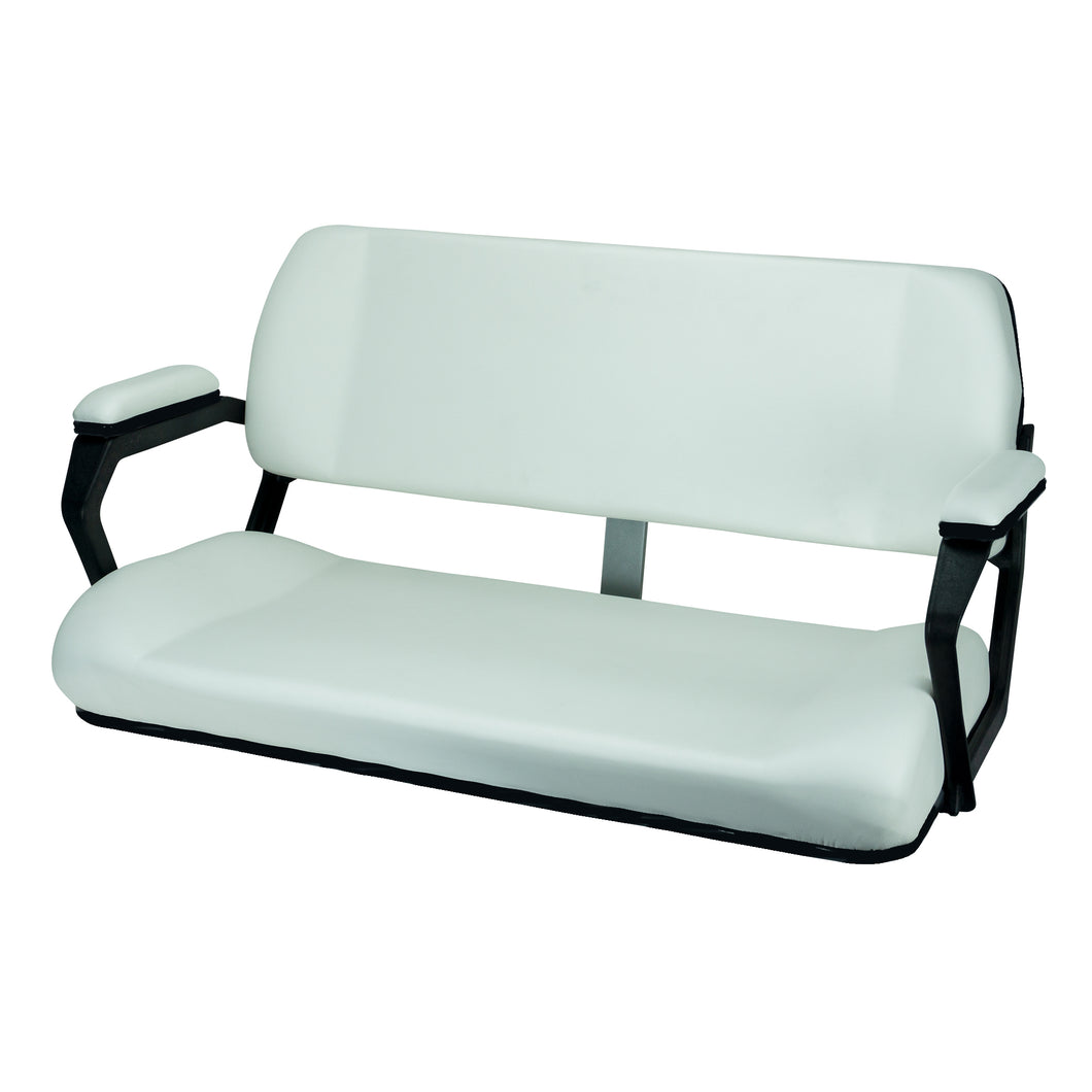 Double Bench Seat 900mm - White / Black Trim With Arms