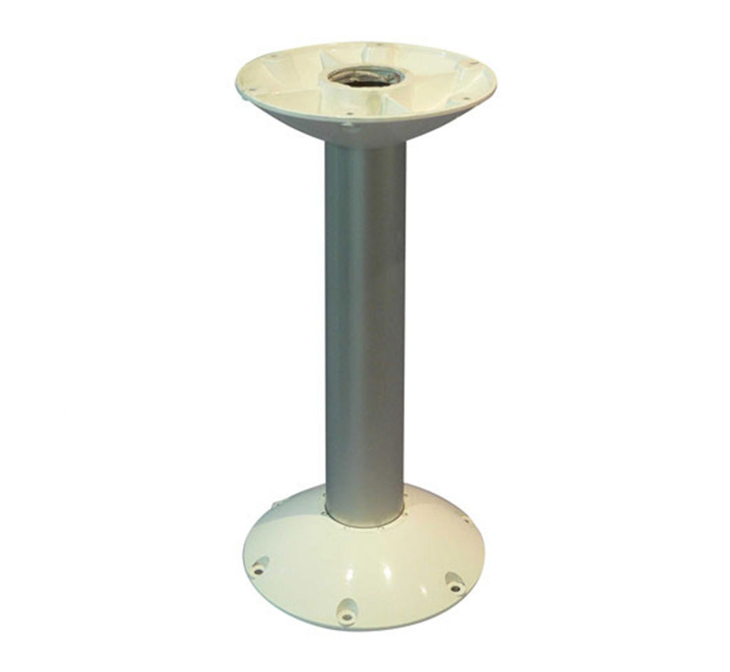 Pedestal Table 750mm Alloy & White Fixed (RX31001)
