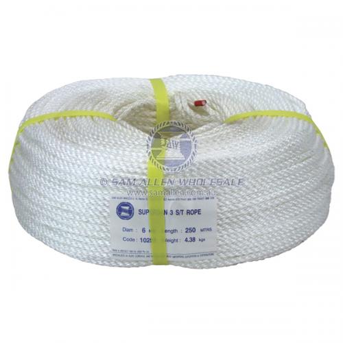 20mm x 125m Polypropylene SuperdanÂ® Rope - 3 Strand White (Coil) V2-10266