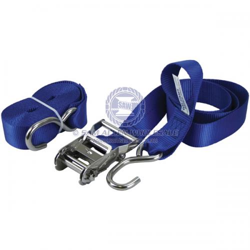 Tie Down - Ratchet Strap S/S 50mm 6m Blue - Pair V2-70526