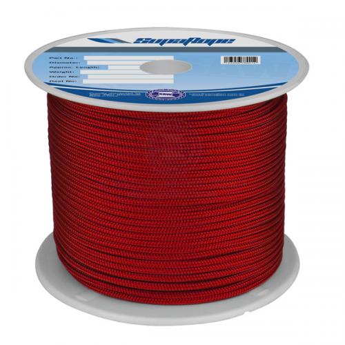 12mm x 100m Polyester Double Braid Rope Red (Reel) V2-10471