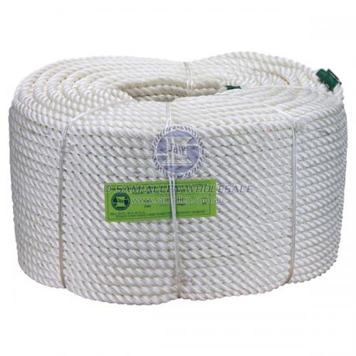 18mm x 250m Polyester Rope - 3 Strand White (Coil) V2-10513