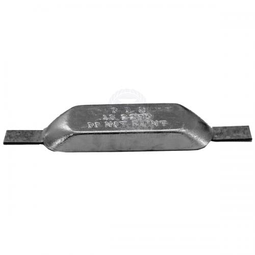Anode Zinc Oval with Strap 250 x 75 x 32 V2-21129