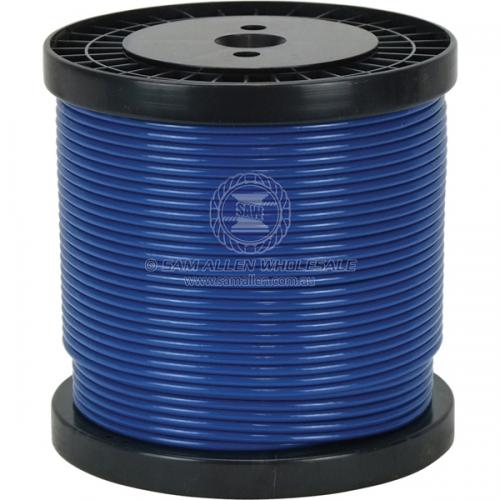3-5mm x 100m 6 x 7FC PVC Blue Coated Galvanised Wire - Grade G1570 V2-70150